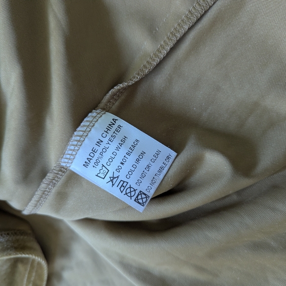 Ivy City Co La La Lady Midi Gold Velvet Long sleeve Modest Mom Dress S - Picture 7 of 16